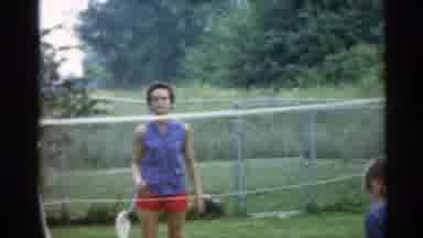 Indiana (1959): Group Of Family Members Plays Tennis With Nice Enjoyment