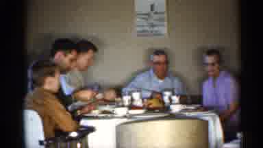 Indiana (1959): One Woman One Older Man Two Young Men And Small Boy Eating At