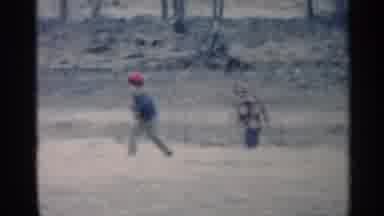 Indiana (1959): Children Are Running And Playing In Yard With Wm Clothing On