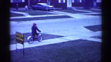 Indiana (1959): Watch Me The Quick Bicycle Ride Down Sidewalk Now