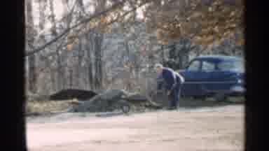 Indiana (1959): Man In Rod Side Moves Round And Places With Nature With Lot Of
