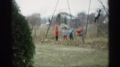 Indiana (1959): Little Children Fighting Playing And Risking Anger On Trapeze Set