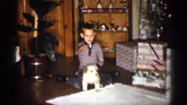 Indiana (1959): A Child Plays With His Cute Adorable Puppy