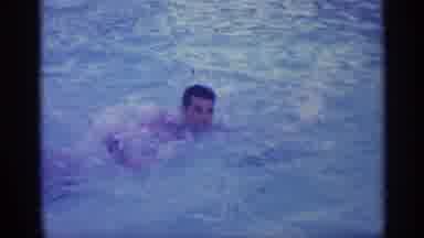 Indiana (1959): Person Swims To Side Of Swimming Pool On Cleo Day