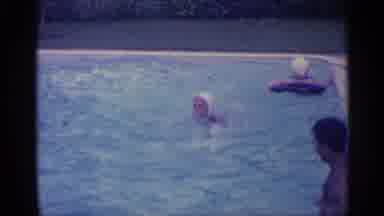 Indiana (1959): Few People Are Enjoying Swimming In Pool