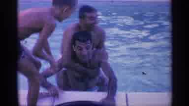 Indiana (1959): Father And Children Play In Pool Together And Splash Round In