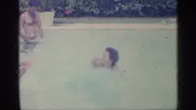 Indiana (1959): Huge Number Of Persons Are Enjoying In Swimming Pool Round