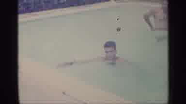 Indiana (1959): Men Swimming In Pool With Toys On Sunny Day