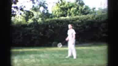 Indiana (1959): Two People Outdo Others Playing Game Of Croquet Ball On Grassy