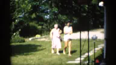 Indiana (1959): People Walking Towards House