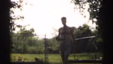 Indiana (1959): Family Member Drys To Give Food To Dog And His Son Watching Father