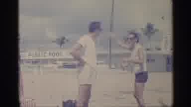 Indiana (1959): People Talking On Beach A People Swimming In Ocean