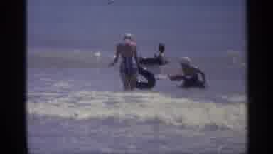Indiana (1959): Young People Swimming And Playing In Ocean