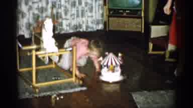 Michigan (1959): Child Les On Hardwood Flo Other And Plays With Toy Big Top