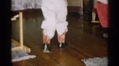 Michigan (1959): Little Boy Dressed Up AS Cowboy Dancing Round Father His Family