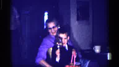 Michigan (1959): Family Going Through Easter Baskets