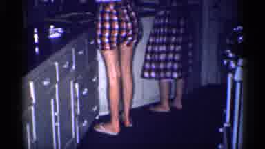 Michigan (1959): Mom And Her Daughter Cleaning The Kitchen And The Dishes