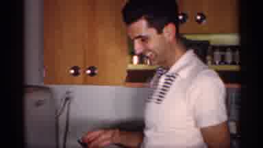 Michigan (1959): Archive Film Footage Of Man Talking To Mom In Kitchen