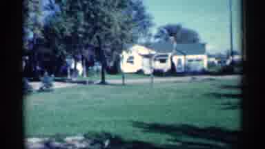 Michigan (1959): Looping Retro Panoramic View Of Family Friendly Neighborhood With