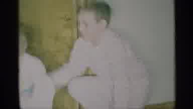 New York (1959): Two Kids Playing With Their Toys In The House And Being Happy