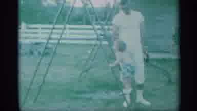 New York (1959): Little Boy On Playground With His Older Brother Having Good Time