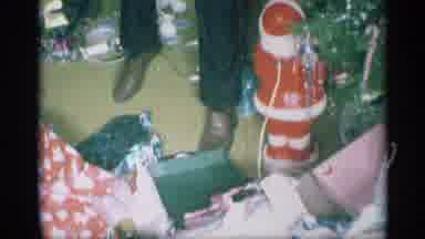 New York (1959): Opening Presents With Children Beside The Christmas Tree On