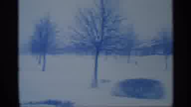 New York (1959): Wind Blows Through Bleak Landscape Showing Snow Fall In Panorama