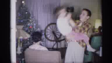 New York (1959): Father And Daughter Dancing On Christmas Happy