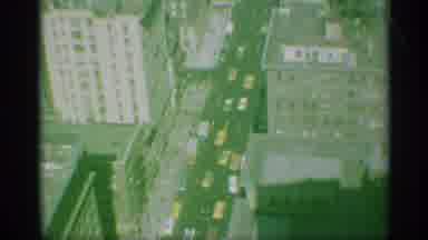 New York (1959): Air Footage Busy City Traffic With Lot Of Cars In A Long Street