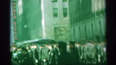 New York (1959): Uniformed Men March In Formation In City Street Then Camera Zooms