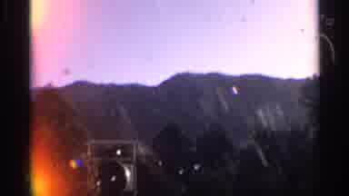 New York (1959): Beautiful Big Retro House By The Hills With Clear Blue Sky