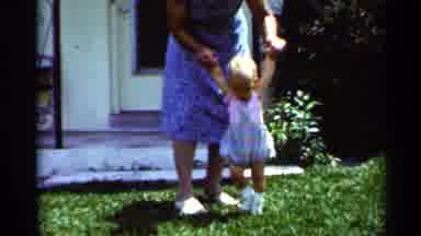Mississippi (1963): Toddler Learning First Steps Outside Front Door Attributed To