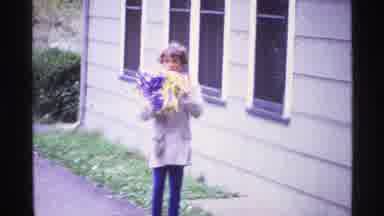 Ohio USA (1969): Young Man Effortlessly Demonstrates Cheer Routine With Purple