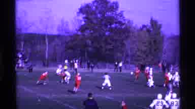 Ohio USA (1969): American Football Game Between White Team And Red Team At An