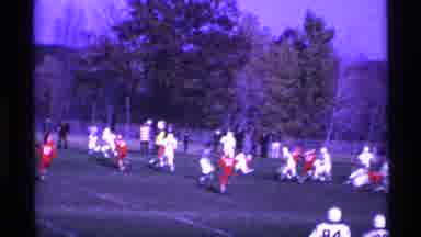 Ohio USA (1969): Fast Paced Football Play On What Looks Like A Winter Day