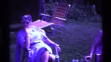 Ohio USA (1969): Aged Women Are Sitting In Chairs Placed On The Meadows In
