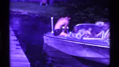 Ohio USA (1969): Some Members Family Sitting On The Boat What Goes Away