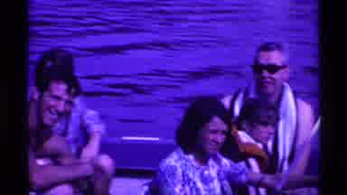 Ohio USA (1969): People Riding On A Boat And Having Fun On Vacation