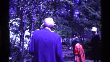 Ohio USA (1969): Man Family Trees Nature Pick Blossom Walk Gathering Old White