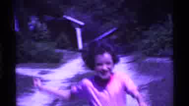 Ohio USA (1969): Young Girl Runs Down Country Dirt Road To Strike A Pose