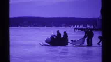 Ohio USA (1969): A Group Of People Riding And Having A Good Time On The Ice