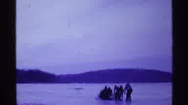 Ohio USA (1969): People Sledding On Beach Having Fun Water Land Sand Happy