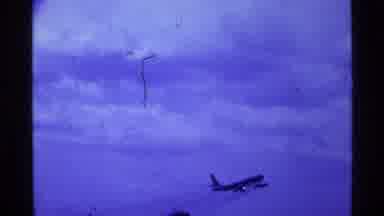Ohio USA (1969): Plane Takes Off As Loved One And By Standards Watch Alongside