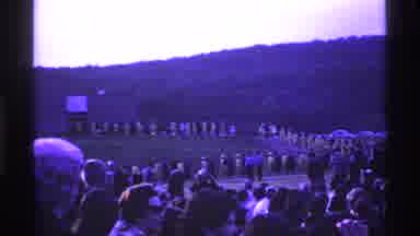 Ohio USA (1969): Ceremony And Outdoor Event With Several People Watching Are Going