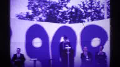 Ohio USA (1969): A Young Man In Cap And Gown Gives A Short Speech On A Graduation