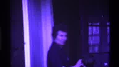 Ohio USA (1969): Woman Old Grandmother Grandfather Glass Door Old Necktie Man Hair