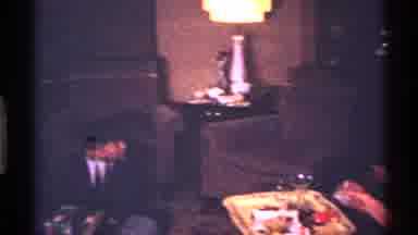 Ohio USA (1969): Christmas Family Grandmother Grandchildren Presents Food Drinks