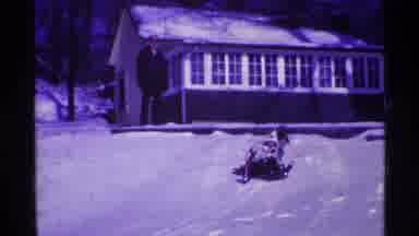 Ohio USA (1969): Family Has Fun While It Is Snowing Through Characteristic Games