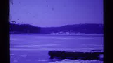 Ohio USA (1969): Kids Enjoying Slides On The Snow In Front Of The House