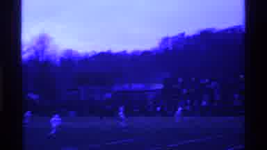 Ohio USA (1969): Blue Light Football Game Falling Together At Once